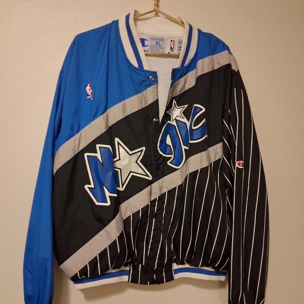 Vintage XL Champion ORLANDO MAGIC Warm Up Jacket 90s Shaq Era Rare - Picture 4 of 10